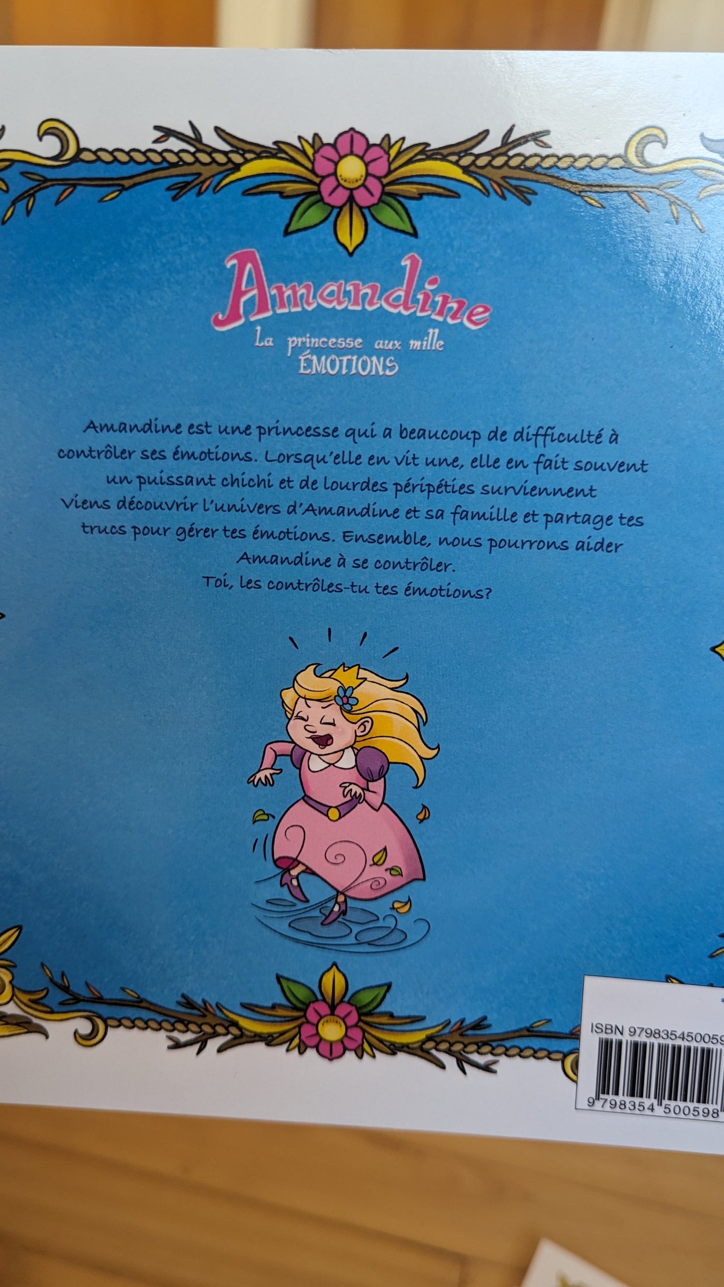 Livre "Amandine, la princesse aux milles émotions"